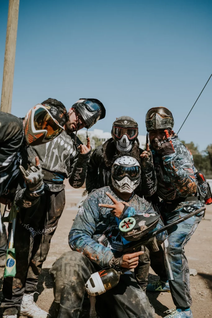 Teamfoto outdoor paintballen